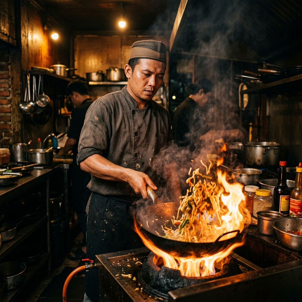 Chef memasak sambel